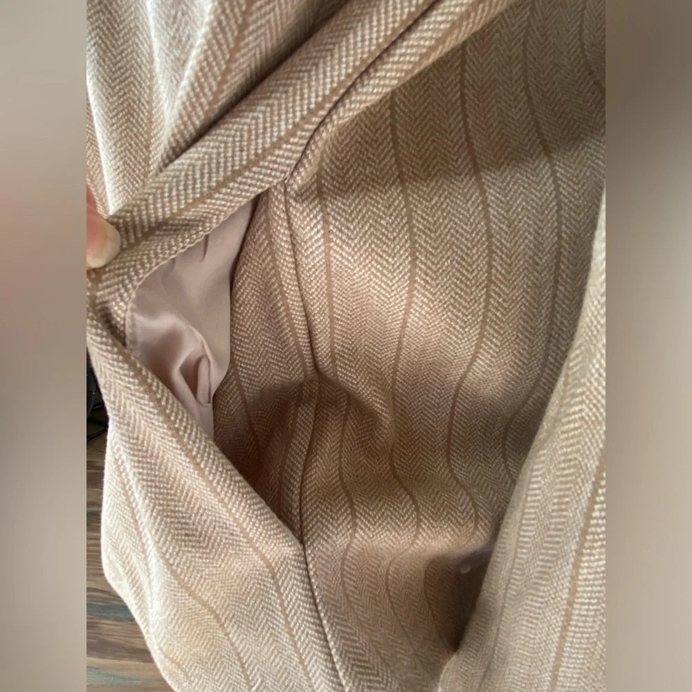 NWT Hem & Thread Chevron Pin Stripe Zip Up Short Jacket Top Multiple Pockets - Picture 5 of 14